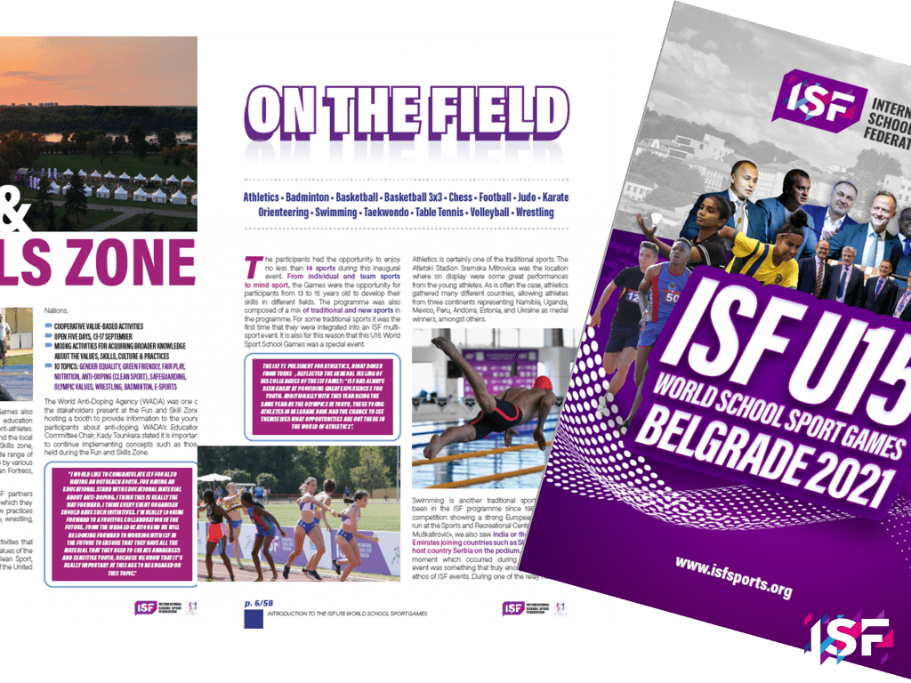 U15 World School Sport Games Belgrade 2021 Magazine Released