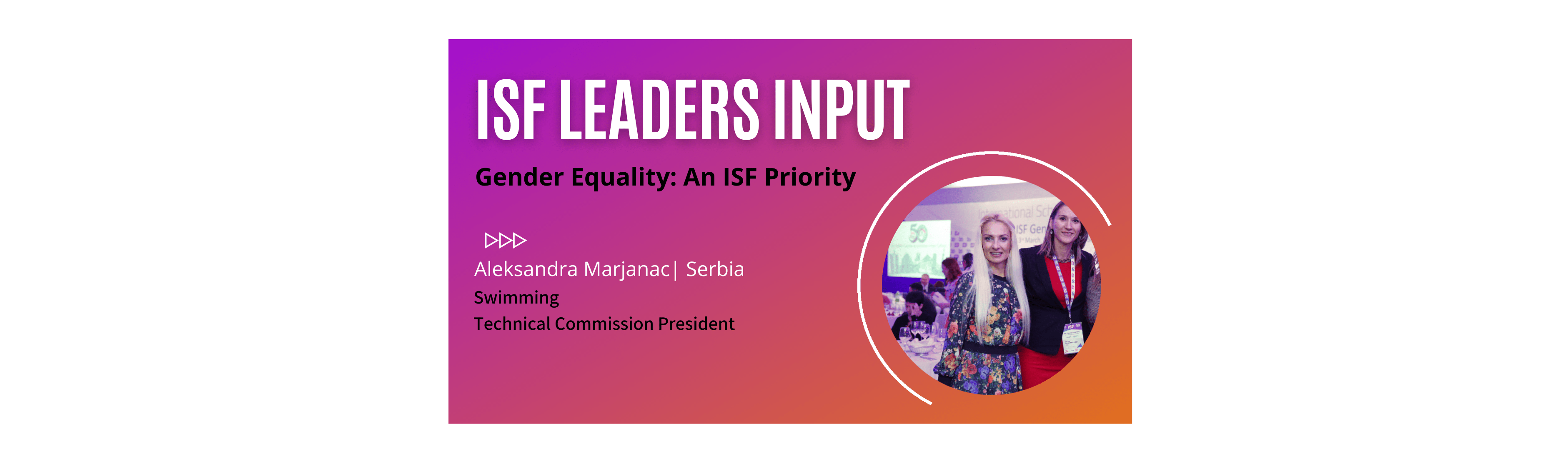 Gender Equality: An ISF Priority | Aleksandra Marjanac