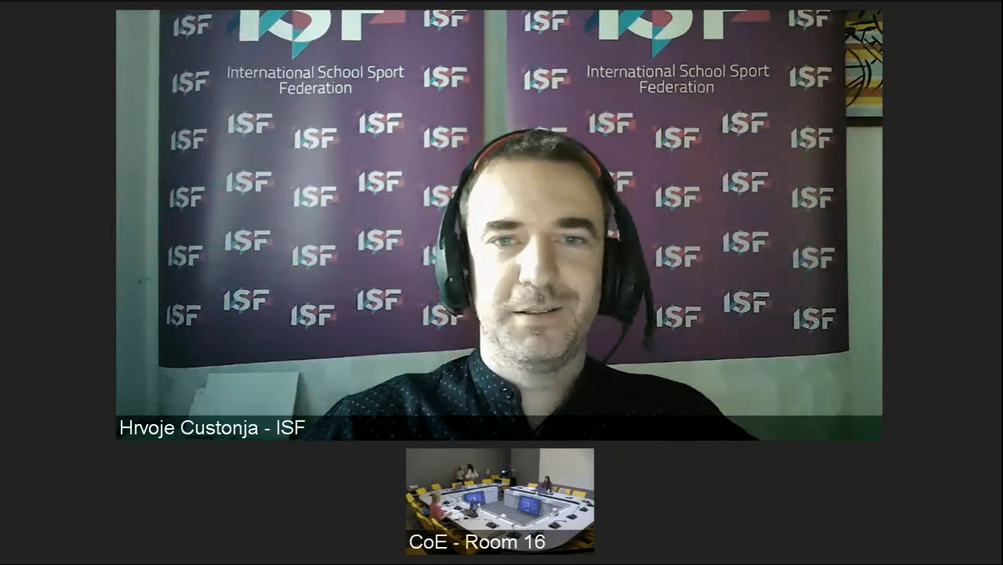 Topic of School Sport Tackled in Council of Europe Webinar